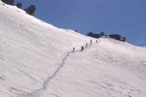 Trekking on Treble Cone Summit